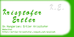 krisztofer ertler business card